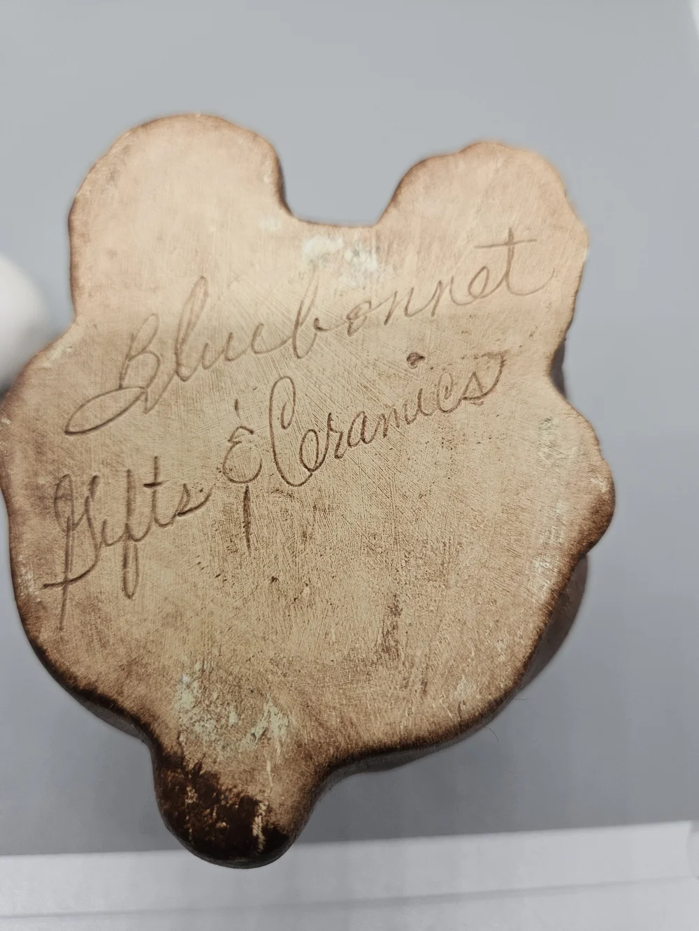 Vintage Bluebonnet Gifts & Ceramics Bulldog Jam Jar Mustard Pot Spoon Tongue